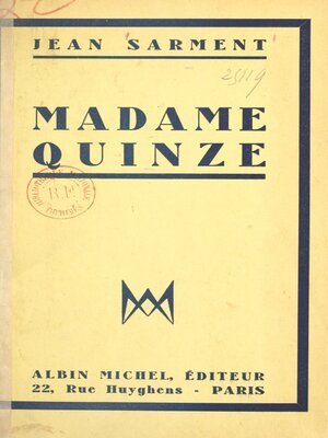 cover image of Madame Quinze